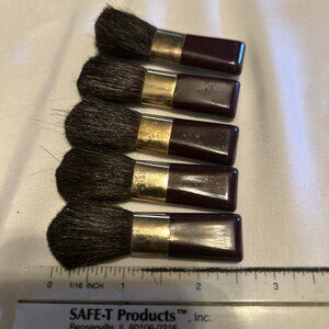 Powder Foundation Blush Brush with Plum  Handle Lot Of 5 Fit Some Compacts New
